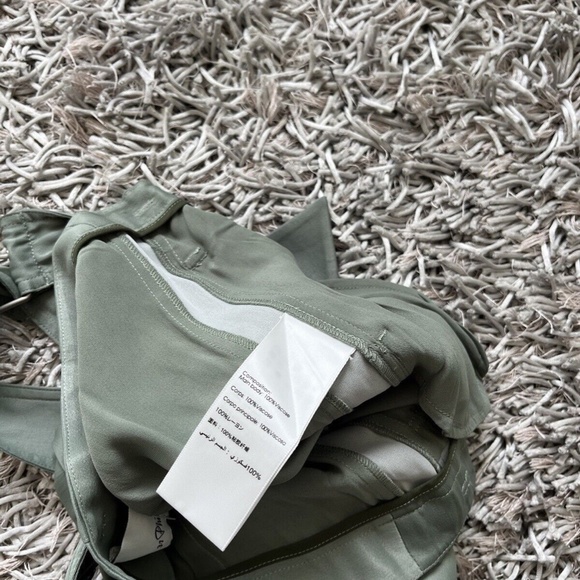 3.1 PHILLIP LIM Satin Foldover Waist Joggers Sage Sz 6 US❤️ - Picture 10 of 10